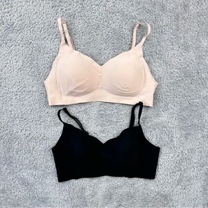 Zyia Active Set of 2 bras Black & Nude Size M 34A-36B